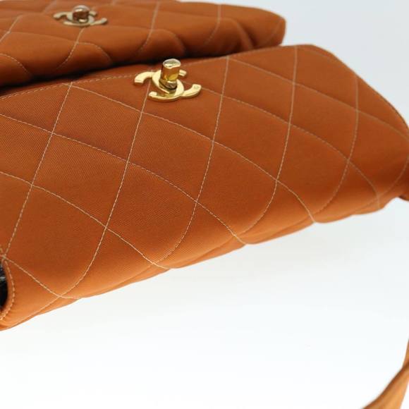 CHANEL Matelasse Shoulder Bag Nylon Brown CC Auth 60924A - Picture 6 of 16